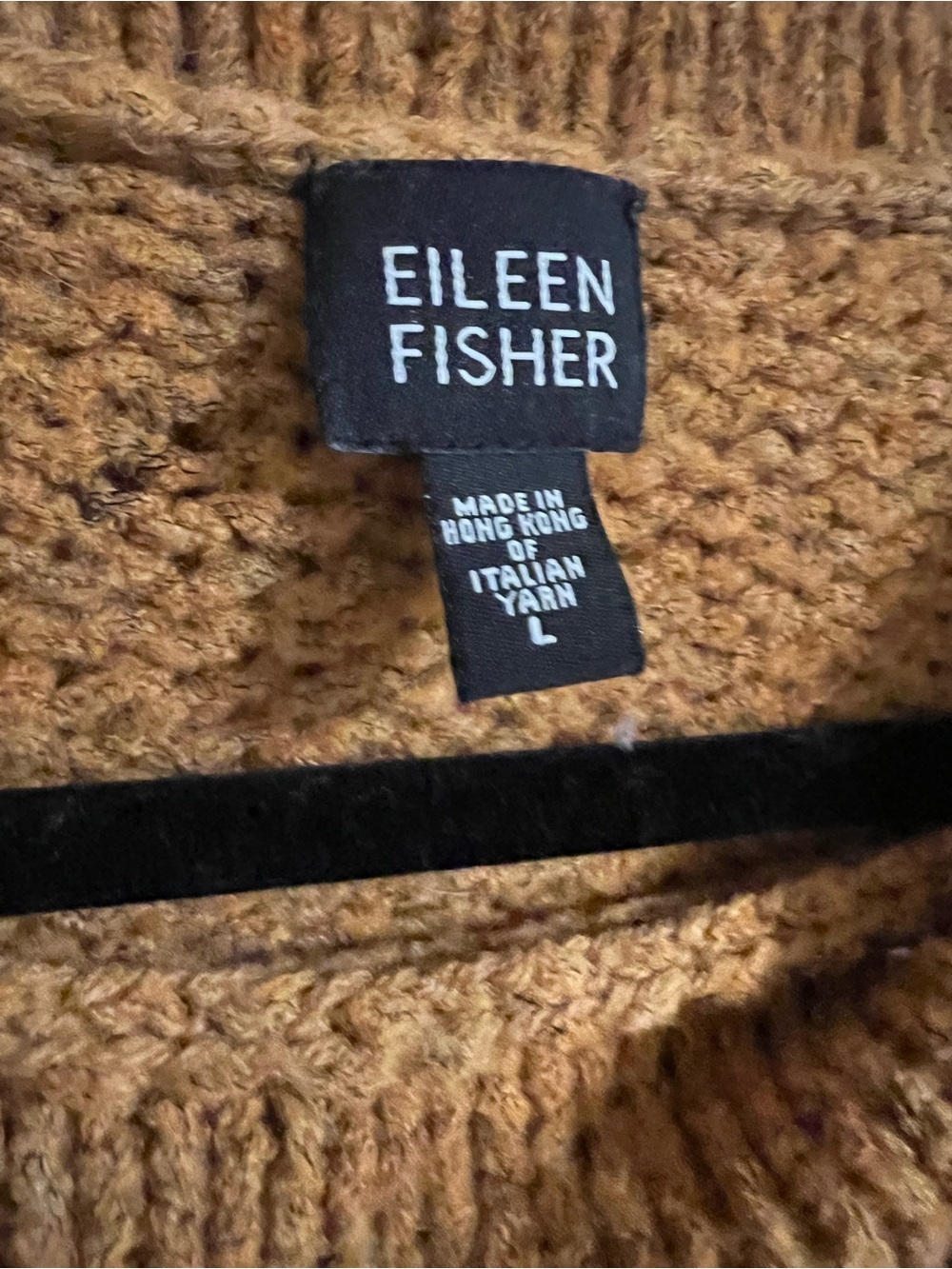 Eileen Fisher Italian Yarn Cowl Neck Pullover Knit Sweater Sz Large - Picture 10 of 10